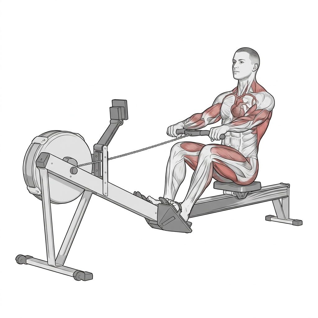 Rowing illustration